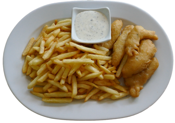 Pommes mit Crispychicken