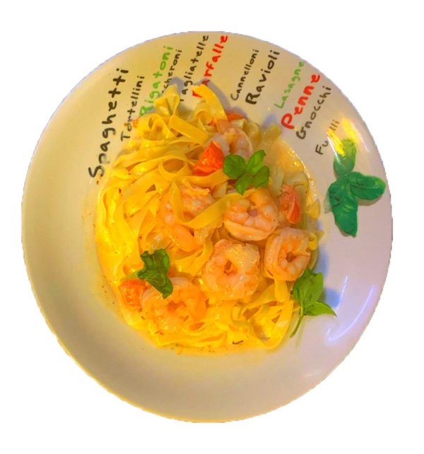 Tagliatelle mit Garnelen